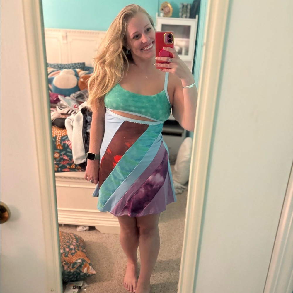 Multicolor Striped Mini Dress - Picture 6 of 6